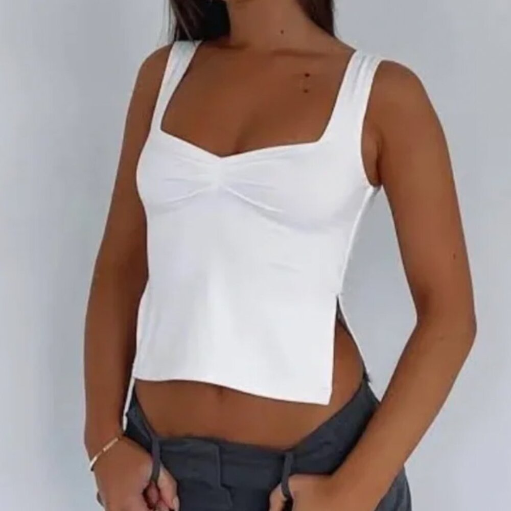 White fox White tank top size small